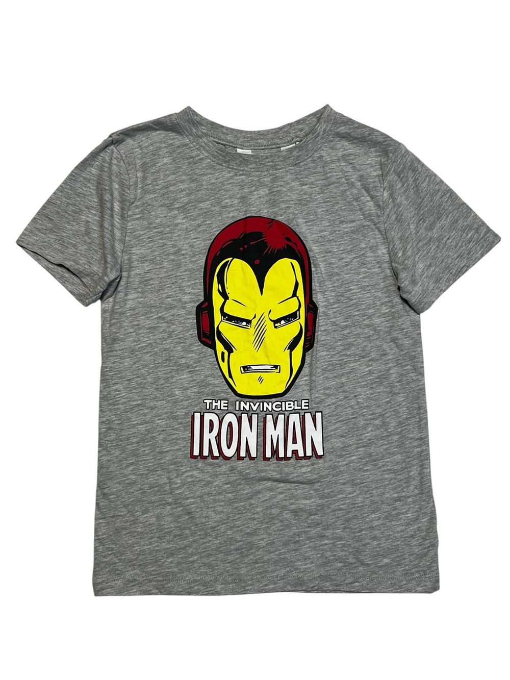 H&M Gray Iron Man Short Sleeve Tee - Yellow & Red Graphic